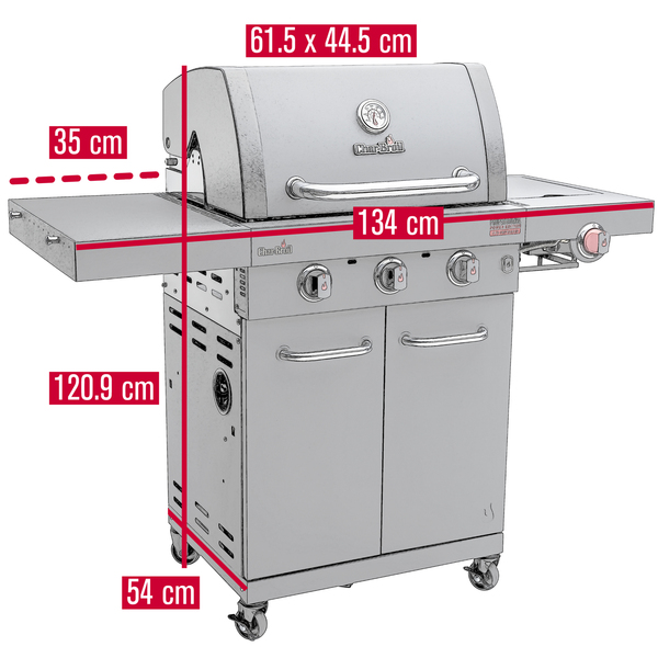 Char-Broil Professional Power Edition 3 Gas Grill, Matt black