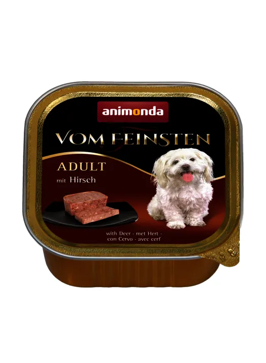 Animonda Vom Feinsten Adult Deer, V&aring;tfoder f&ouml;r hund, 150 g