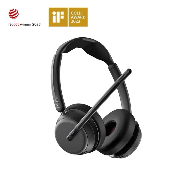 Epos Impact 1061T ANC (USB-A Dongle) -langattomat kuulokkeet mikrofonilla, Musta