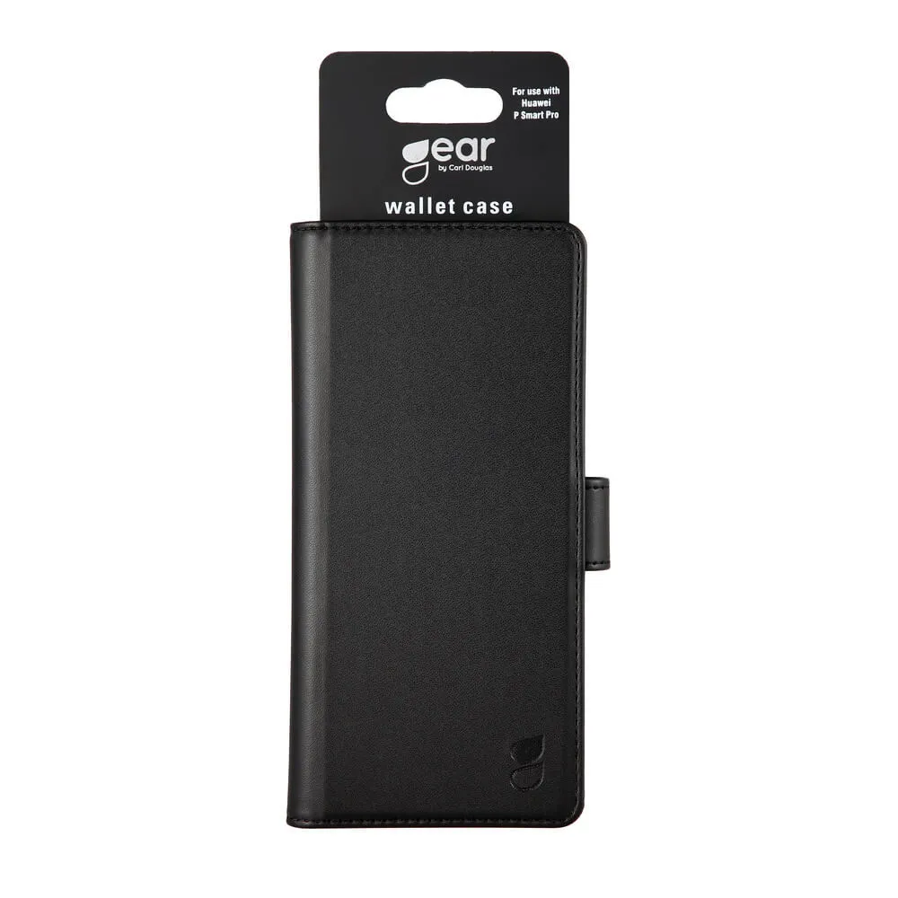 GEAR Wallet, Huawei P Smart Pro -lompakkokotelo, Musta