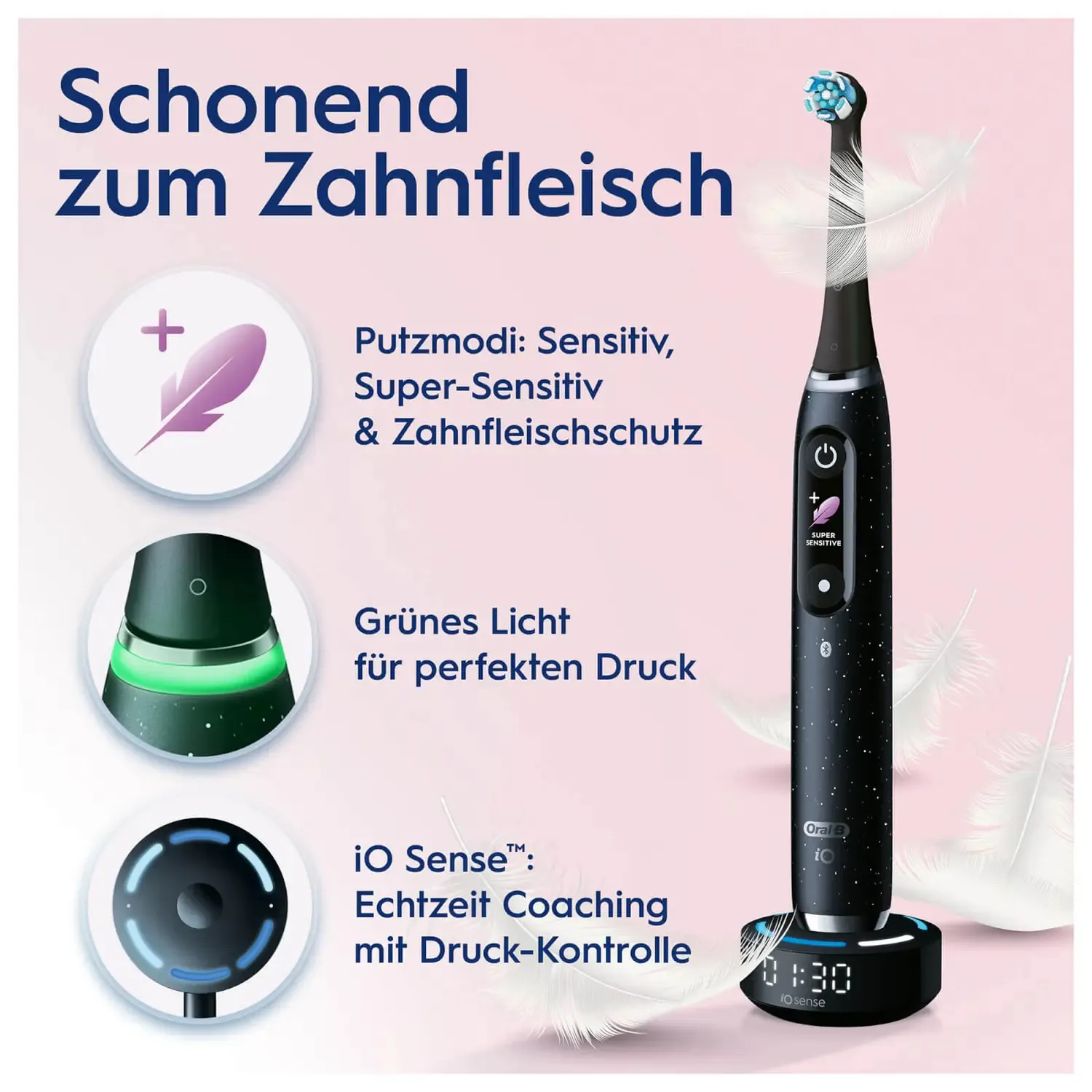 Oral-B iO Series 10 Black Onyx Luxe Edition -s&auml;hk&ouml;hammasharja, Musta