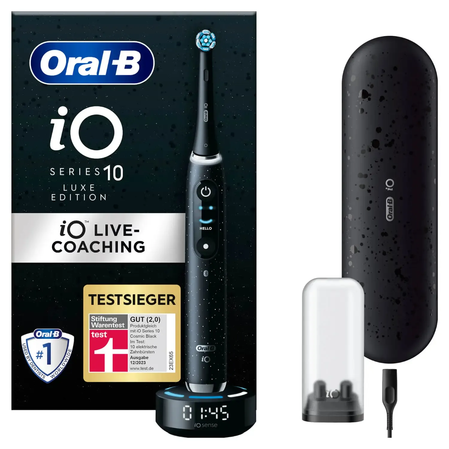 Oral-B iO Series 10 Black Onyx Luxe Edition -s&auml;hk&ouml;hammasharja, Musta