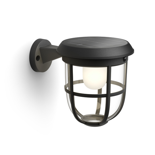 Philips Radii Solar LED Wall Light 250 lm 3000 K IP44 Black