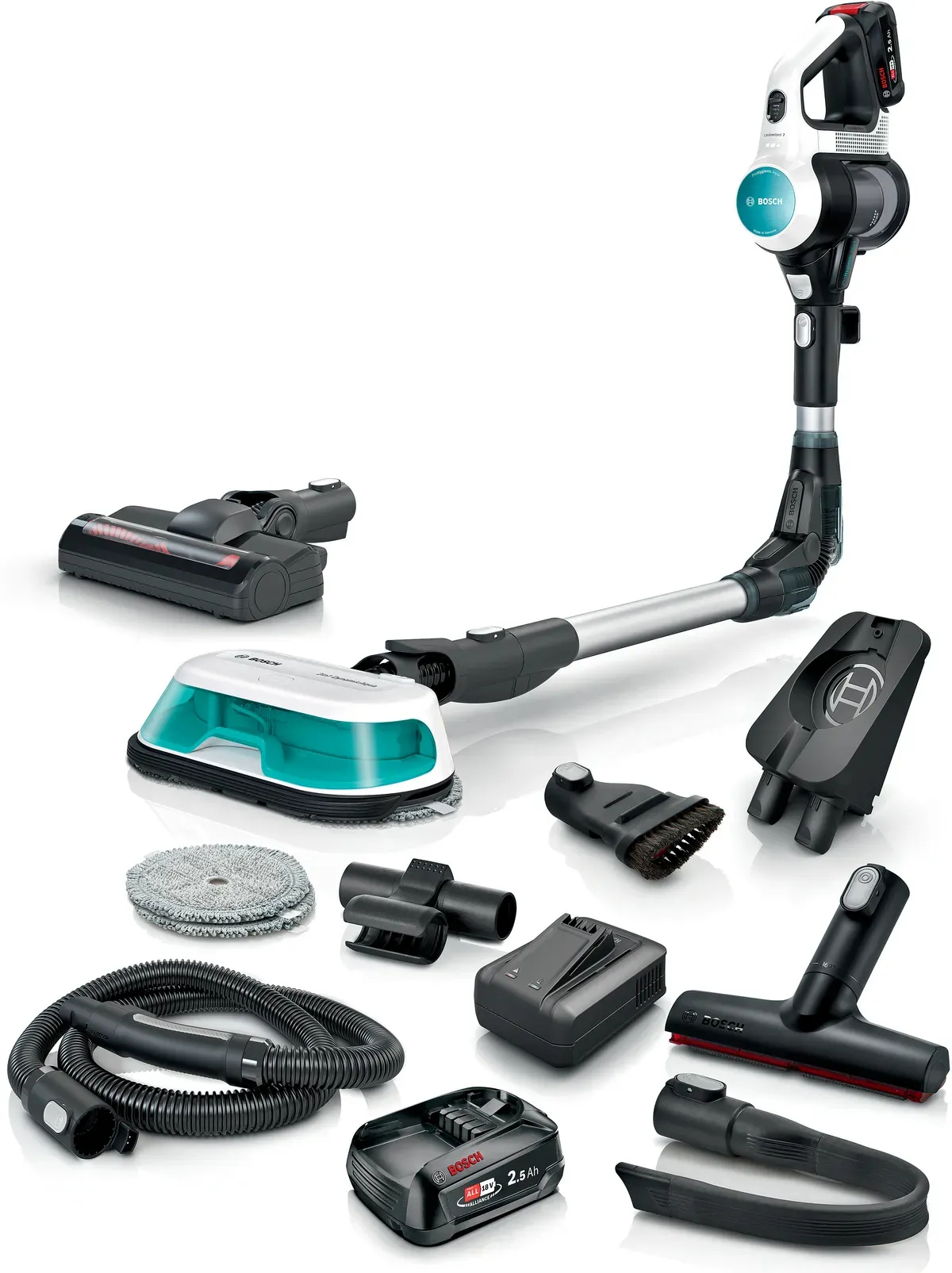 Bosch Unlimited 7 BSS 712XHYG ProHygienic Aqua Cordless Stick vacuum cleaner, Aqua