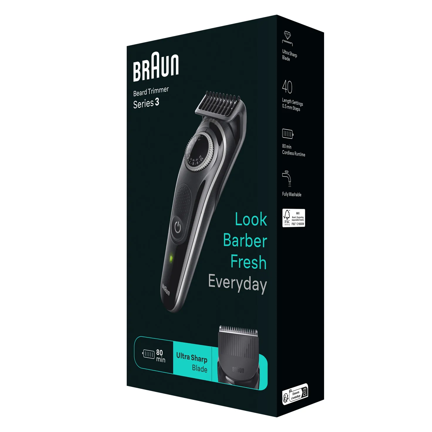 Braun Series 3 BT3440 - beard trimmer, Black
