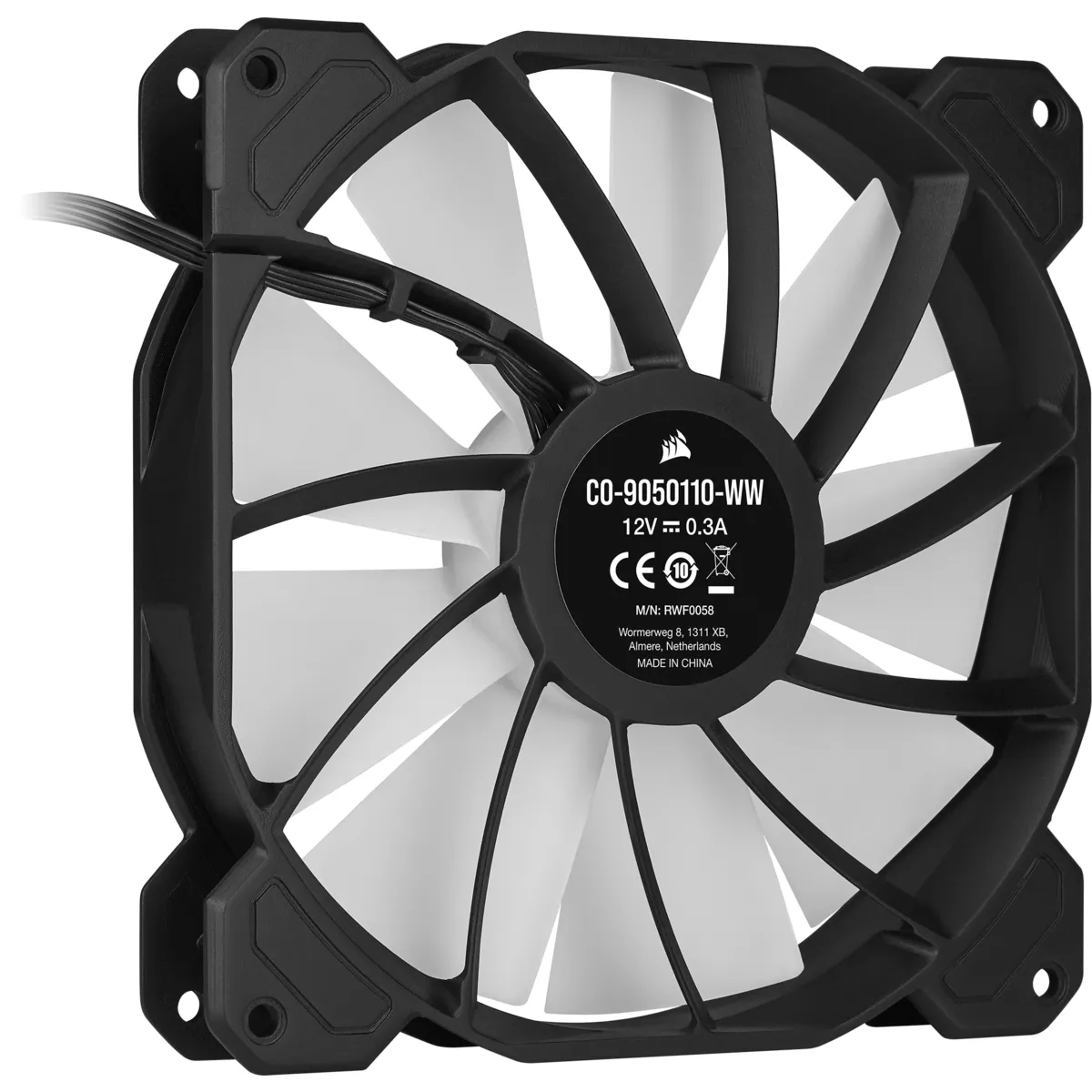 Corsair iCUE SP140 RGB ELITE PWM RGB Fan, Hydraulic Bearing, 140mm, Black