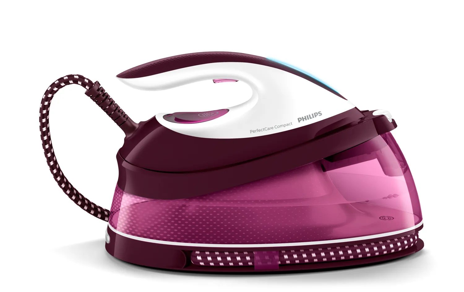 Philips PerfectCare Compact GC7842/40 Steam Generator Iron, 2400W, 6.5 bar, 1.5L, Purple/White