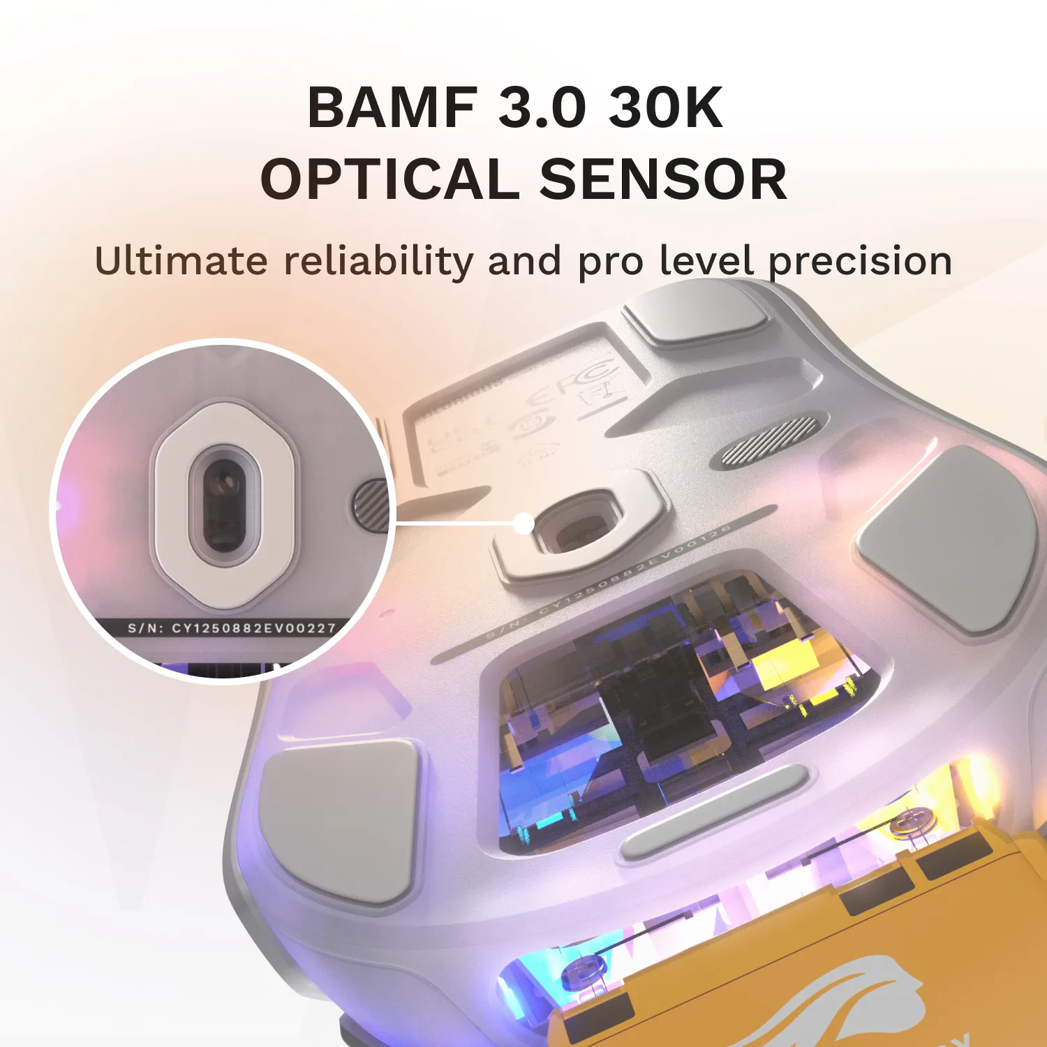 Glorious Model D3 Wireless Gaming Mouse, White Glorious Model D3 Wireless Gaming Mouse, White