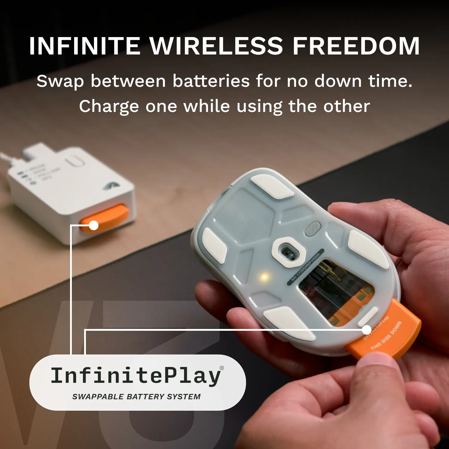 Glorious Model D3 Wireless Gaming Mouse, White Glorious Model D3 Wireless Gaming Mouse, White