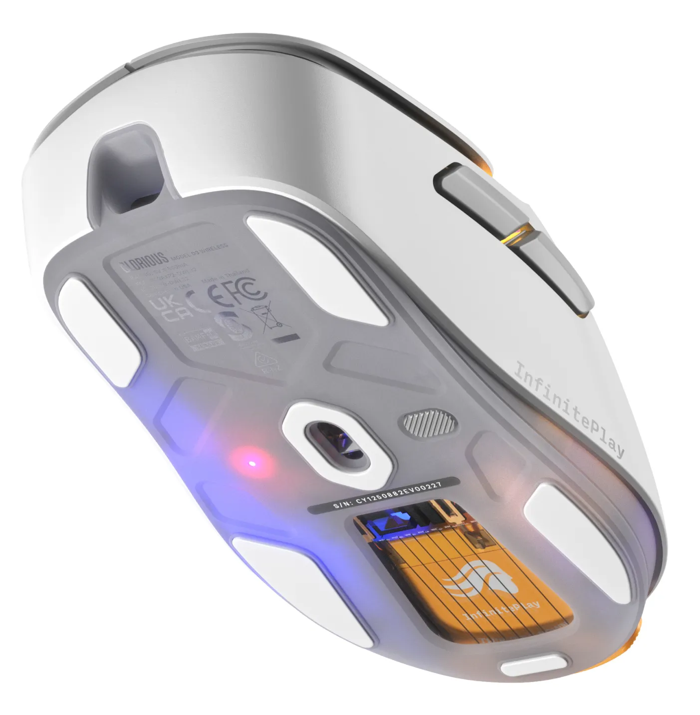 Glorious Model D3 Wireless Gaming Mouse, White Glorious Model D3 Wireless Gaming Mouse, White