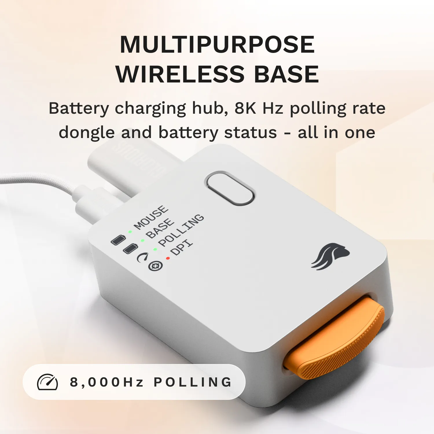 Glorious Model D3 Wireless Gaming Mouse, White Glorious Model D3 Wireless Gaming Mouse, White