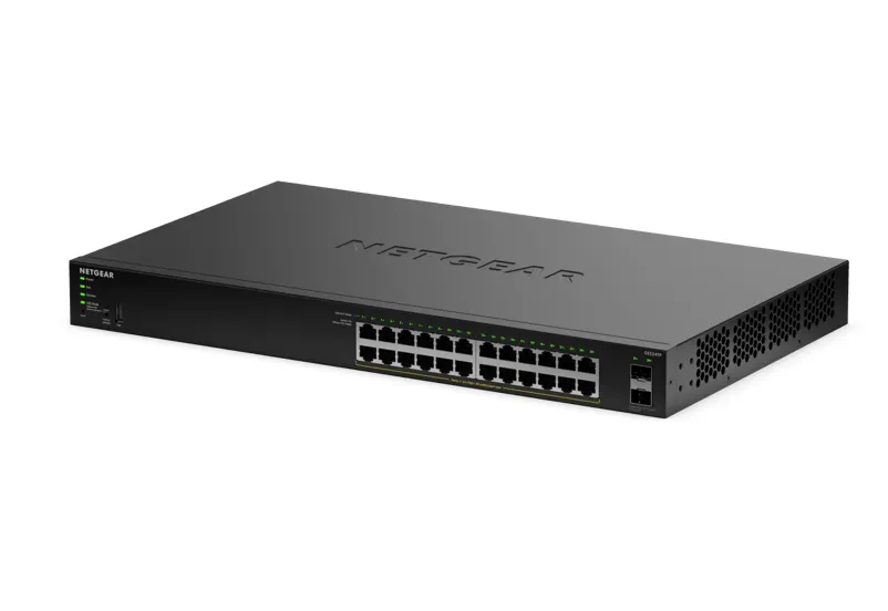 NETGEAR S350 GS324TP - Managed Switch, Black