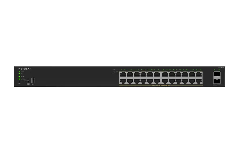 NETGEAR S350 GS324TP - Managed Switch, Black