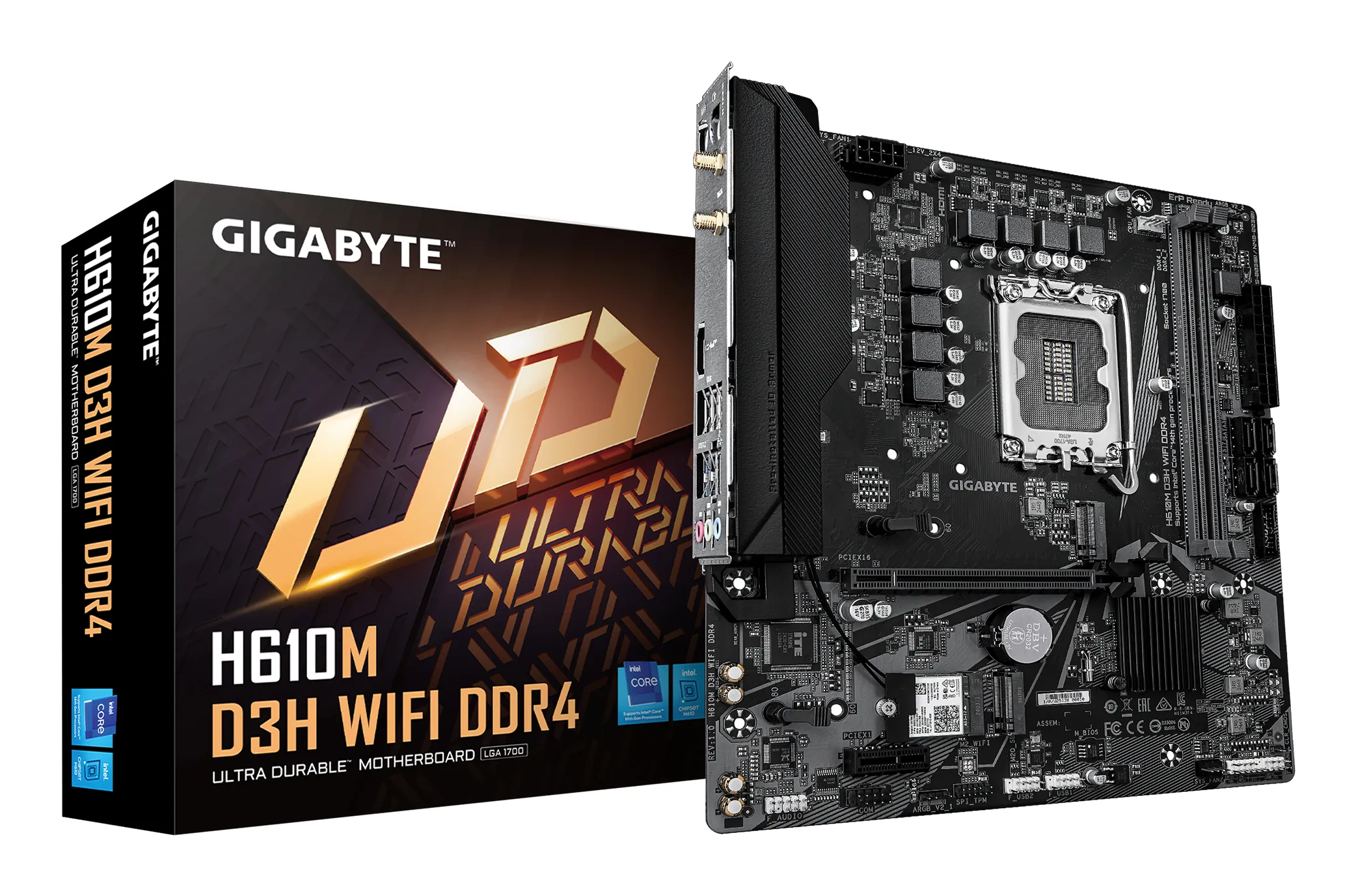 Gigabyte H610M D3H WIFI DDR4 LGA1700 mATX -emolevy