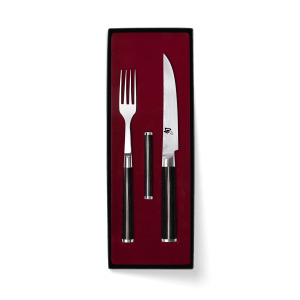 KAI Shun Cutlery  3-pcs. Fork, Knife, Knife Rest