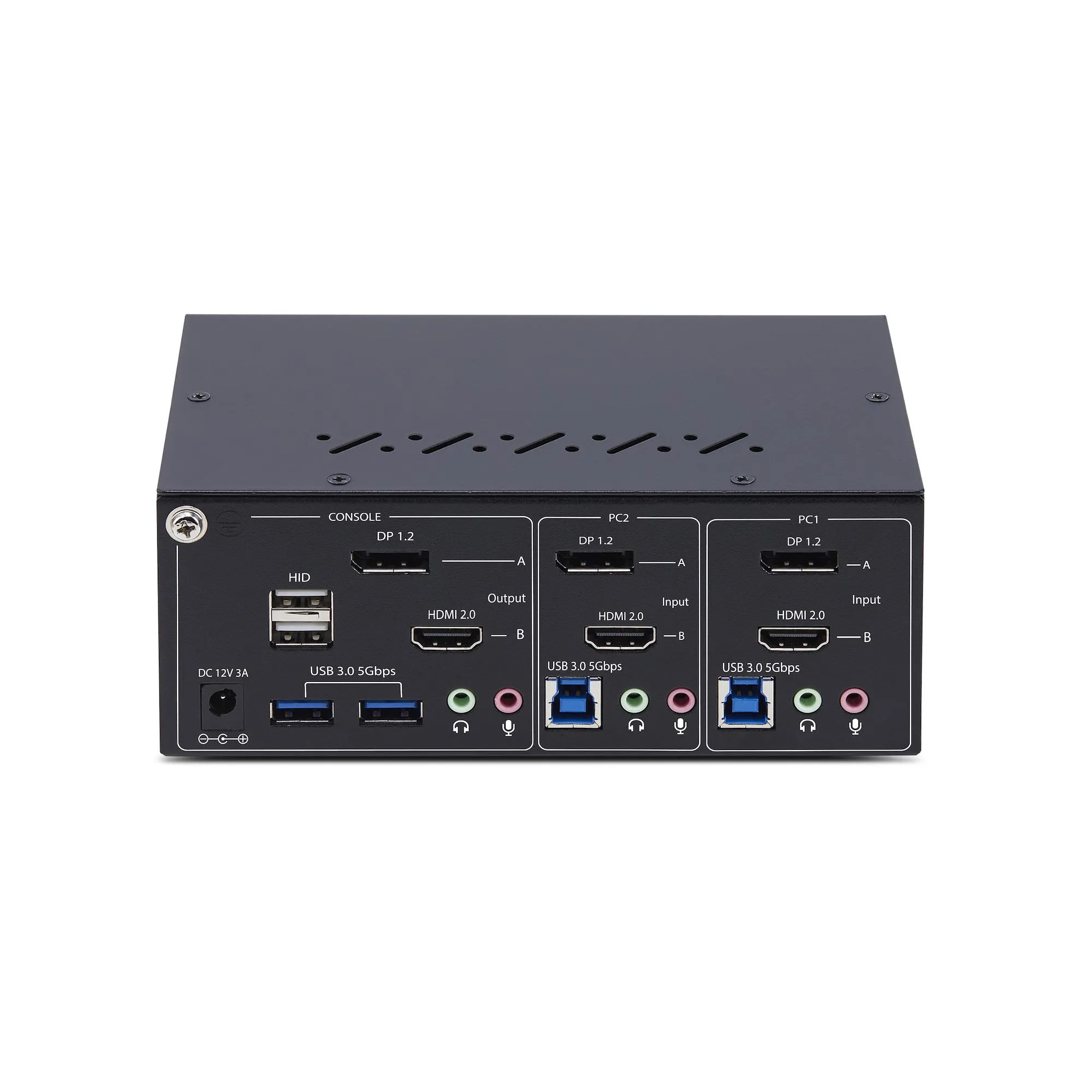 Startech 2-Port Dual-Monitor DP+HDMI KVM Switch