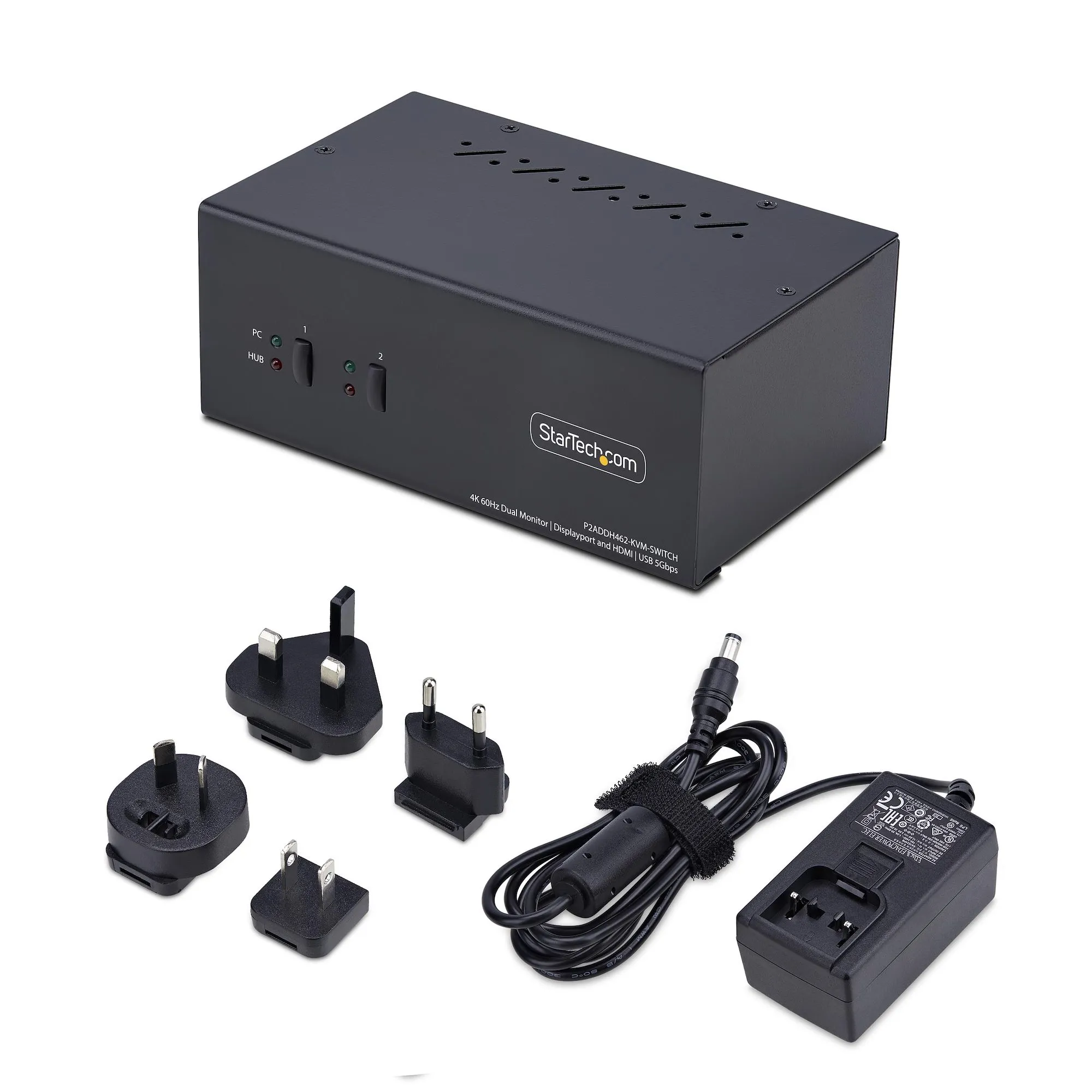 Startech 2-Port Dual-Monitor DP+HDMI KVM Switch