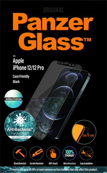 PanzerGlass Case Friendly, Anti-Glare, iPhone 12 / 12 Pro - Screen Glass