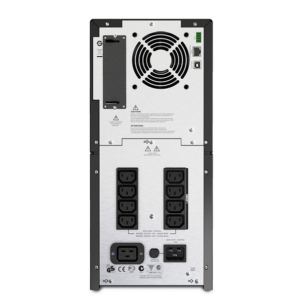 APC Smart-UPS 2200 VA / 1980 W 6 min (22 min @50 %) 230 V Line-InterActive Torni-UPS. L&auml;ht&ouml;liitynn&auml;t 8 x IEC C13 +  1x IEC C19. Monitoimi LCD-n&auml;ytt&ouml;, 99 % hy&ouml;ty