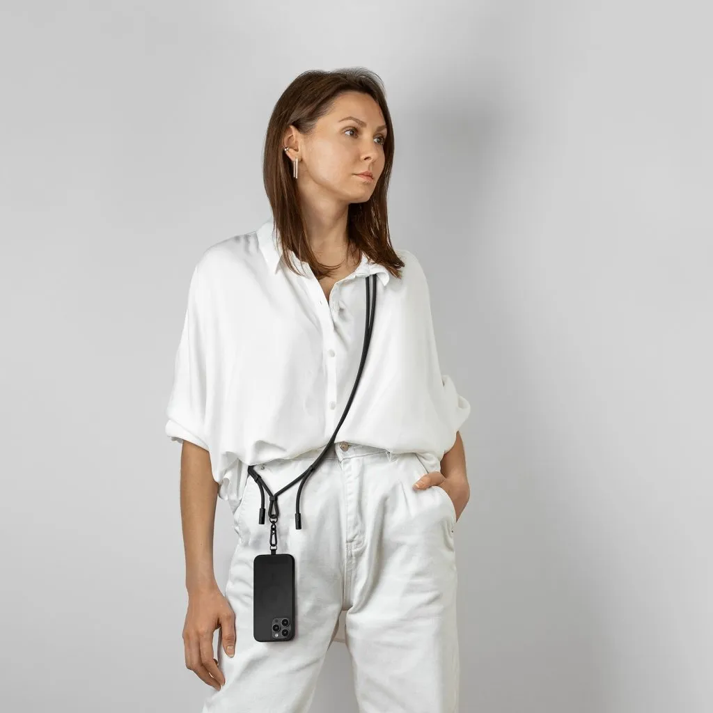 Satechi OntheGo Crossbody - lanyard cable, Black