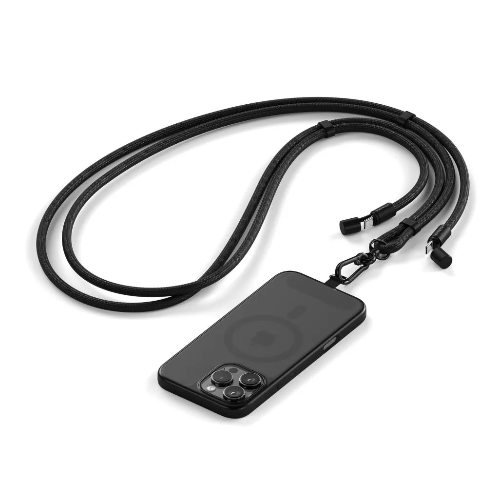 Satechi OntheGo Crossbody - lanyard cable, Black