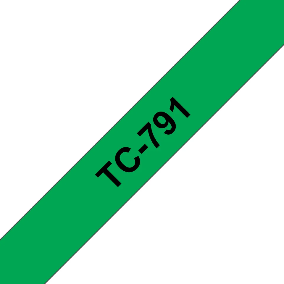 TC  9mm Black on green tape