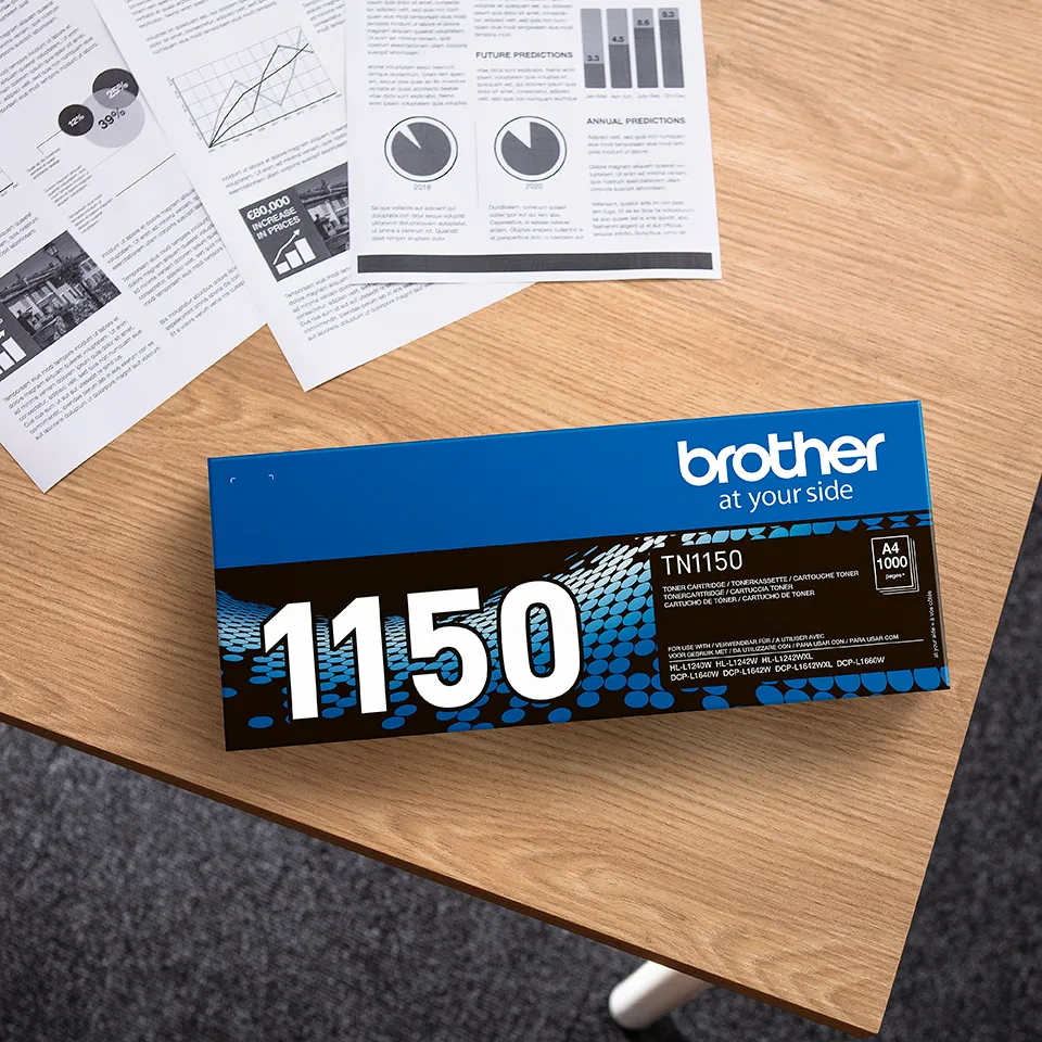 Brother TN1150 toner cartridge, Black