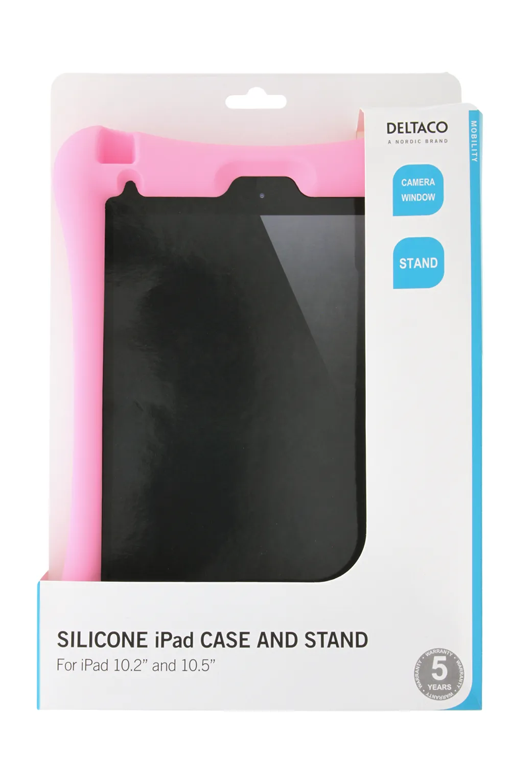 DELTACO silicone case, iPad 10.2"/10.5", pink