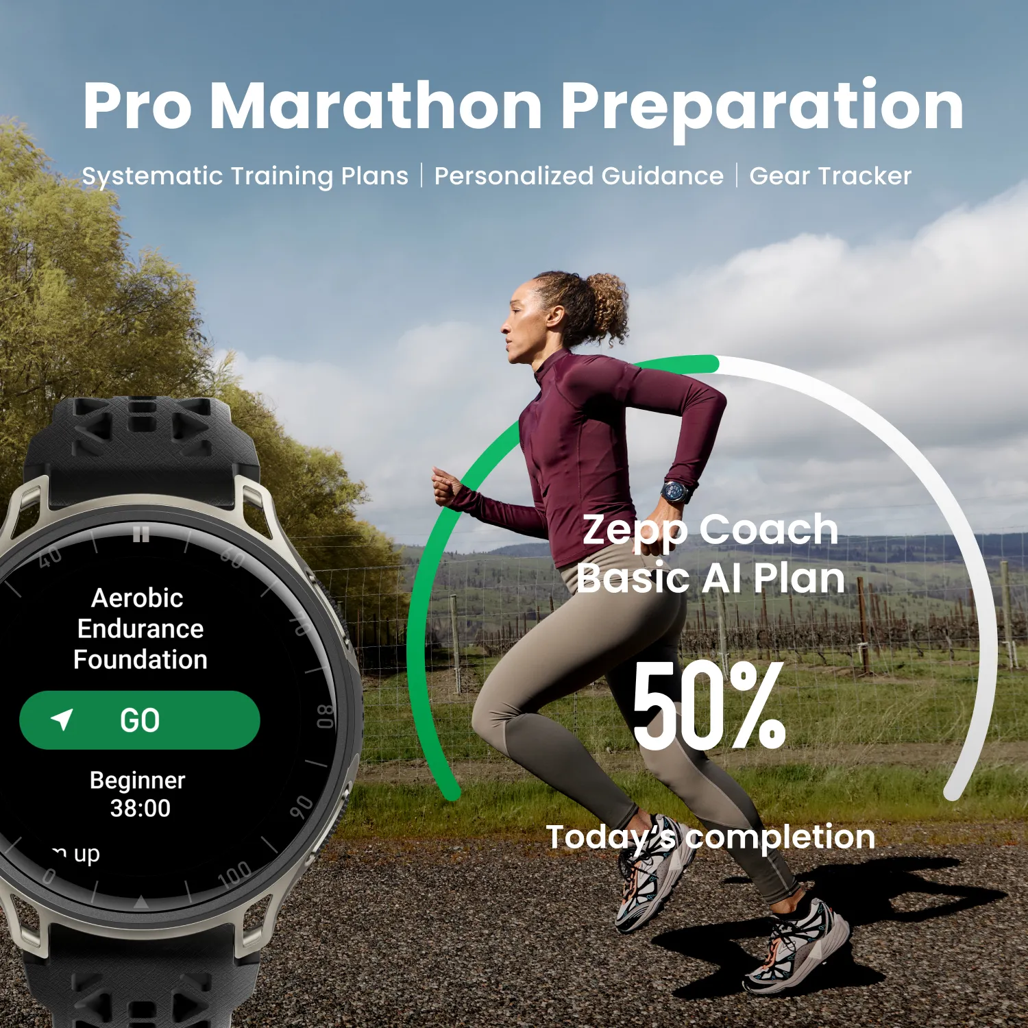 Amazfit Cheetah 2 Pro 48mm -urheilukello, musta
