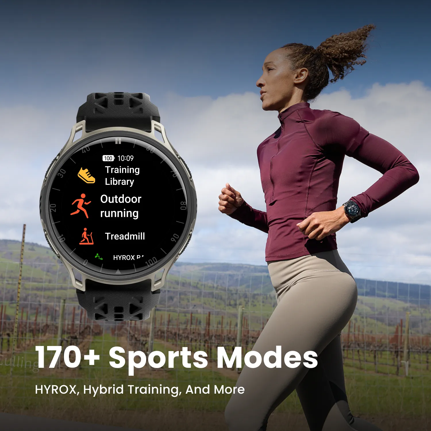 Amazfit Cheetah 2 Pro 48mm Sports Watch, Black