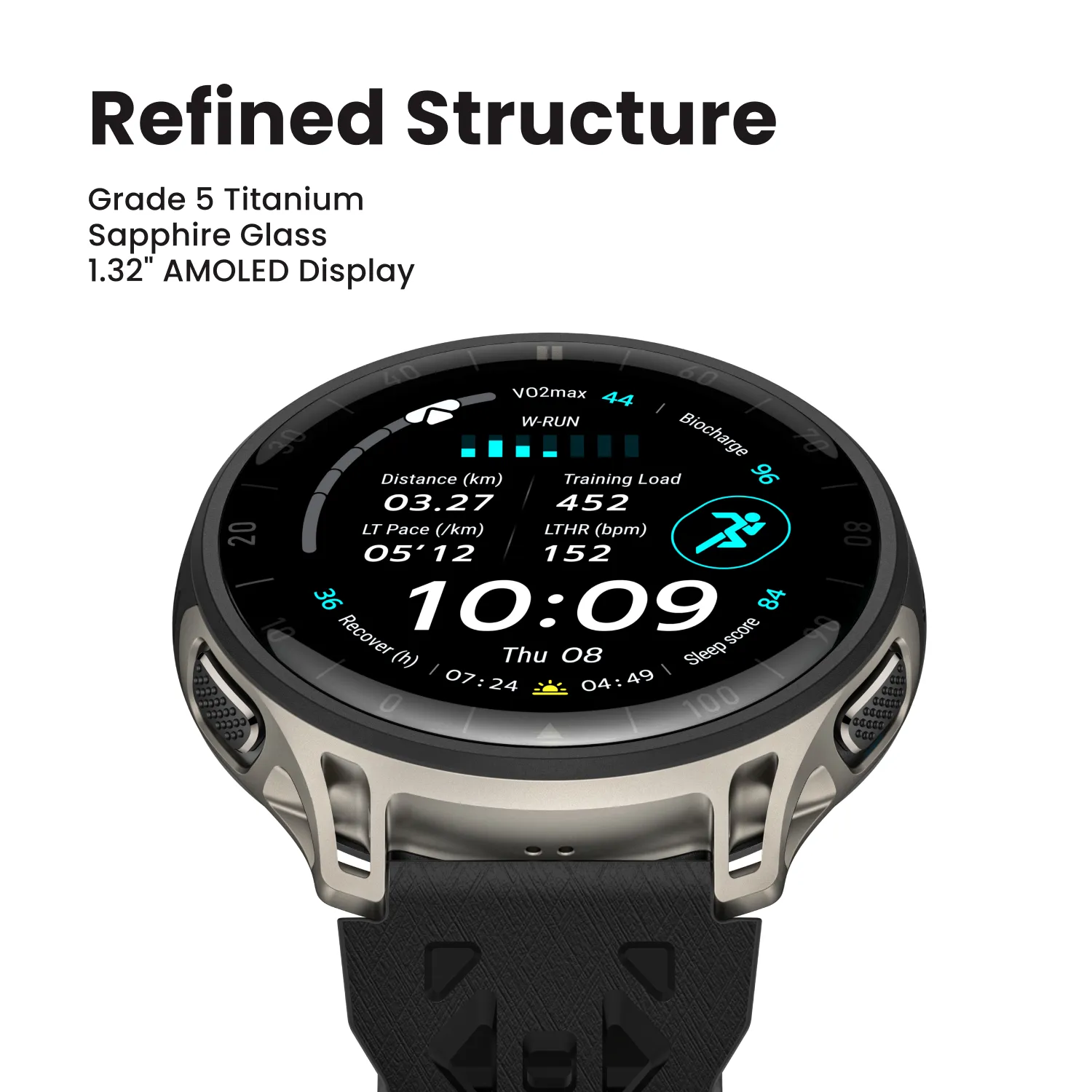 Amazfit Cheetah 2 Pro 48mm Sports Watch, Black