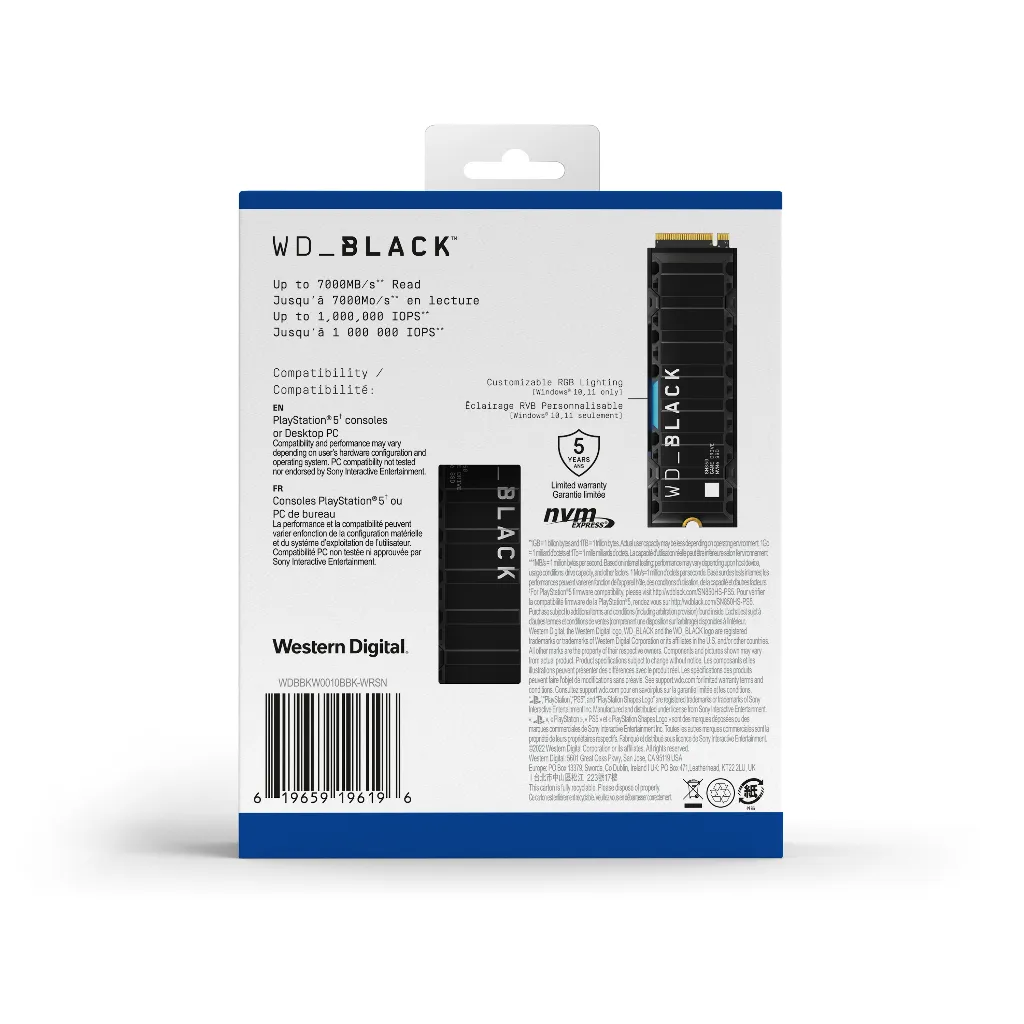 SanDisk Black SN850 1 TB, PCIe 4.0, M.2 - SSD