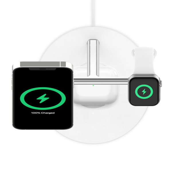 BOOST CHARGE PRO MagSafe 3-in-1 Wireless Charger, White
