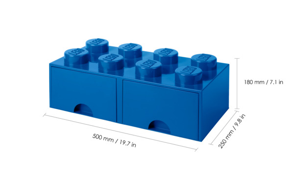 Room Copenhagen LEGO Brick Drawer 8 blue - RC40061731