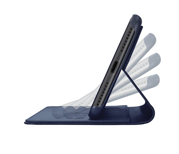 Logitech Hinge Flexible Wallet - L&auml;pp&auml;kansi matkapuhelimelle - technical-weave fabric - sininen malleihin Apple iPhone 6, 6s, 7