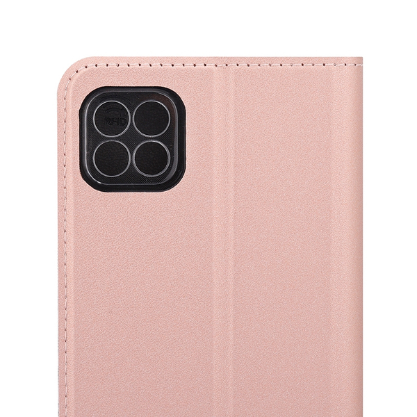 Wave Book Case, Galaxy A22 5G - flipfodral, Rose Gold