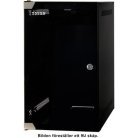 TOTEN 10" sein&auml;kaappi, toimitetaan osina, 6U, 280x310, lasiovi, musta