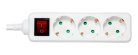 Deltaco outlet 3xCEE 7/3 1xCEE 7/7 switch power strip 5m ,white