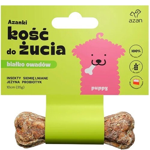 Brit Azanki Bone with Insects and Probiotic, Treat for dogs, Puppy, 10cm