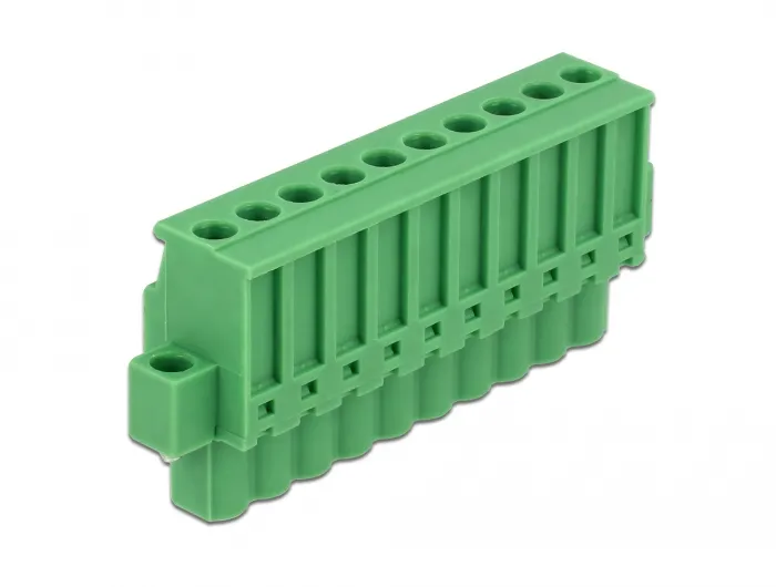 Terminal block set for DIN rail 10 pin with screw lock