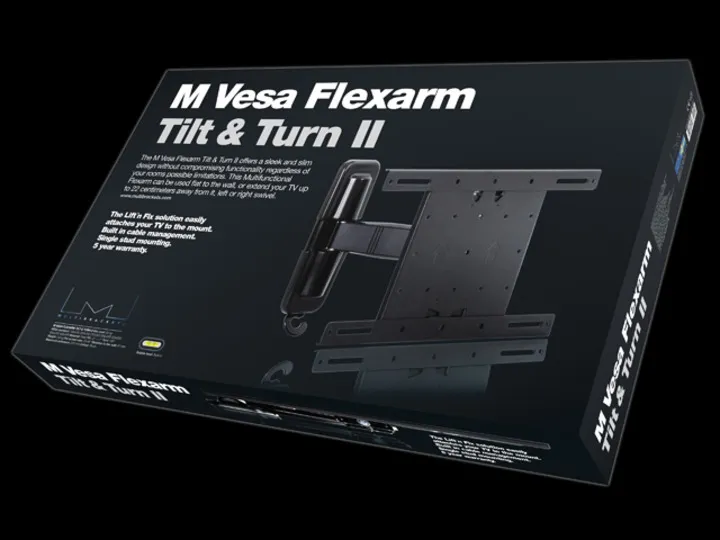 MB TILT&amp;TURN II 25KG VESA 100-400 BL