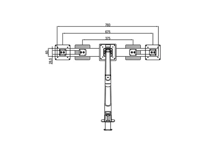 Multibrackets Duo Quick Release Plate - Asennuskomponentti ( pikavapautuskiinnike ) tuotteelle 2 LCD-n&auml;ytt&ouml;&auml; - musta