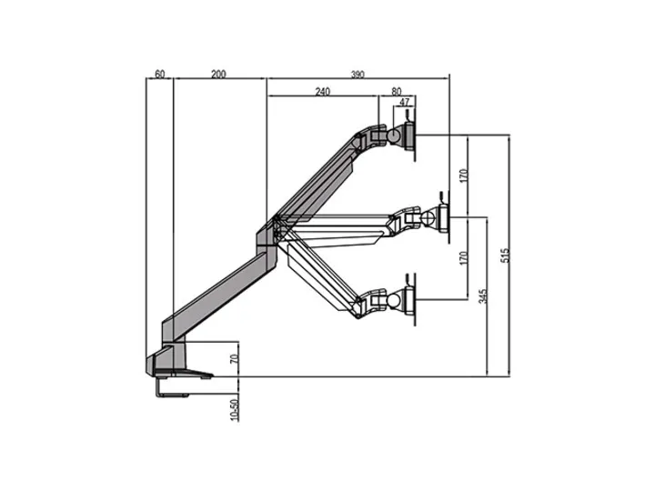 Multibrackets Duo Quick Release Plate - Asennuskomponentti ( pikavapautuskiinnike ) tuotteelle 2 LCD-n&auml;ytt&ouml;&auml; - musta