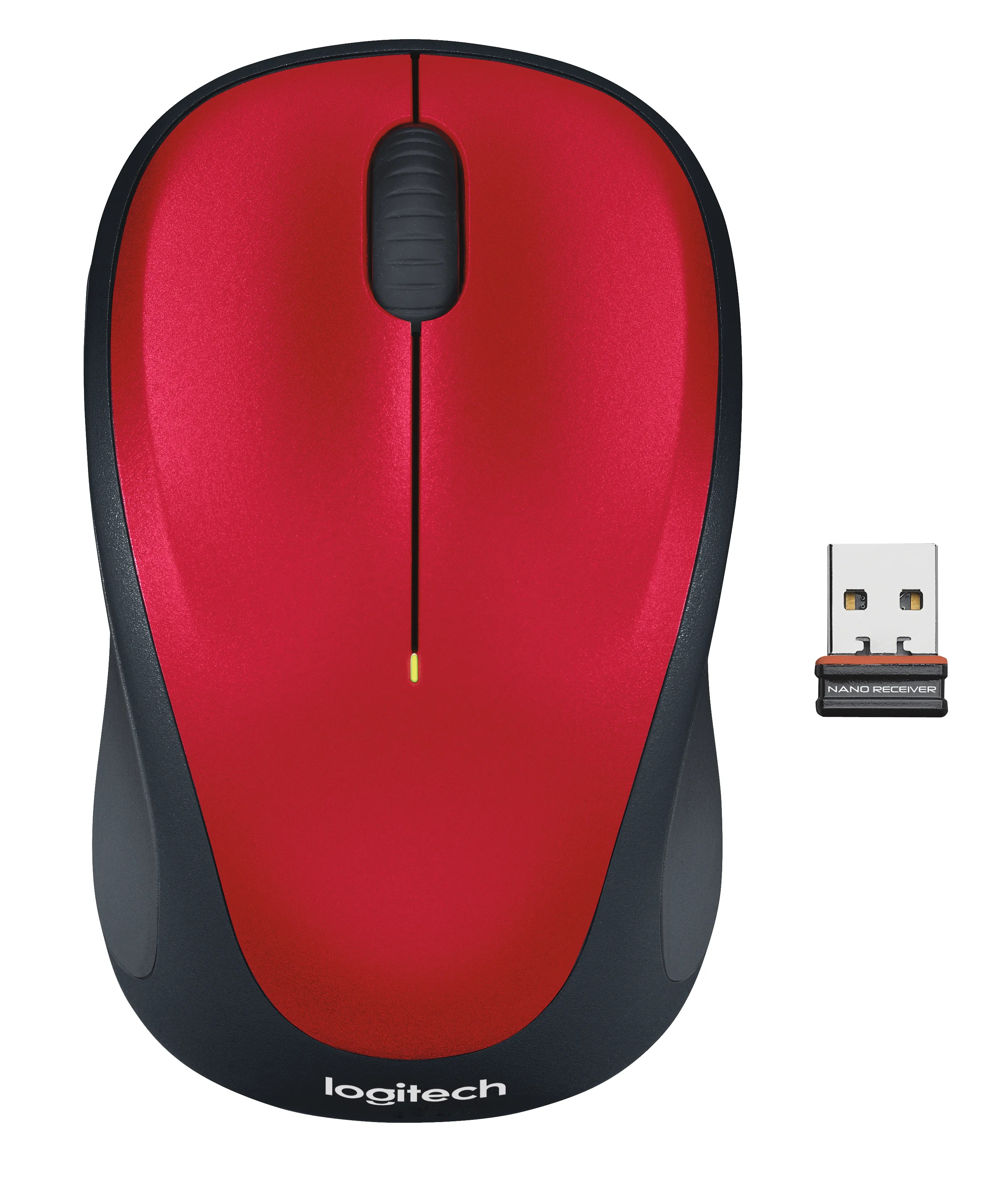 Logitech M235 -langaton hiiri, musta/punainen