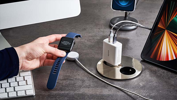 (Fyndhörnan) Epico Fabric Braided USB-C - Lightning - kabel, 1.2 m, Rymdgrå