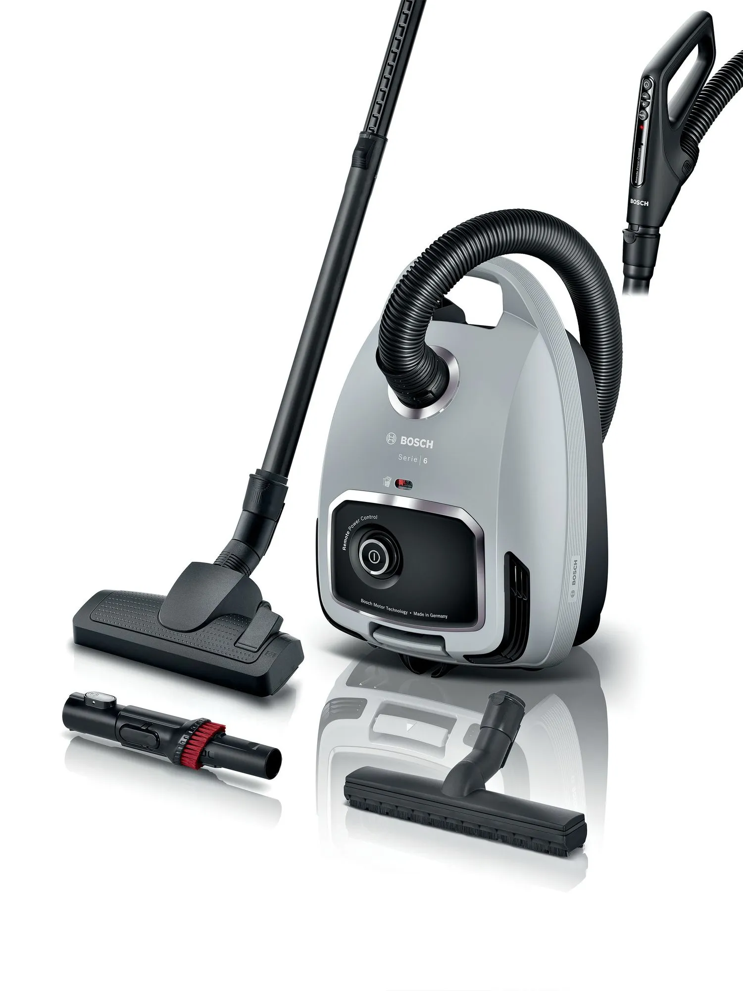 Bosch Serie 6 -pölypussillinen pölynimuri, Harmaa