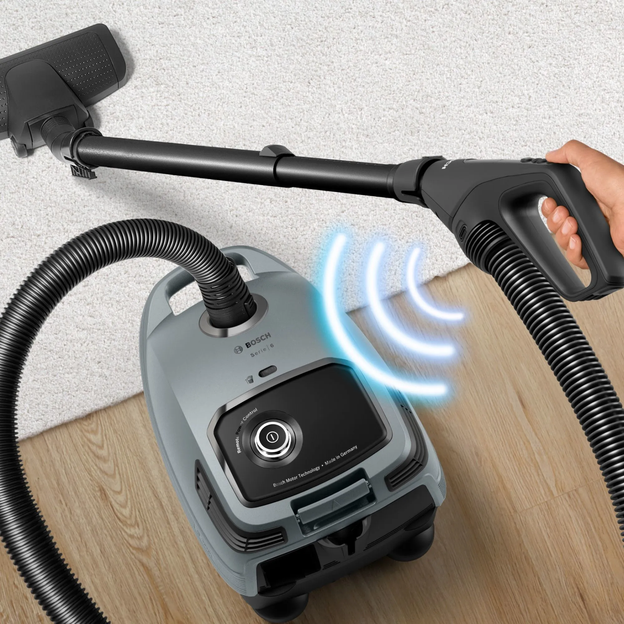 Bosch Serie 6 -p&ouml;lypussillinen p&ouml;lynimuri, Harmaa