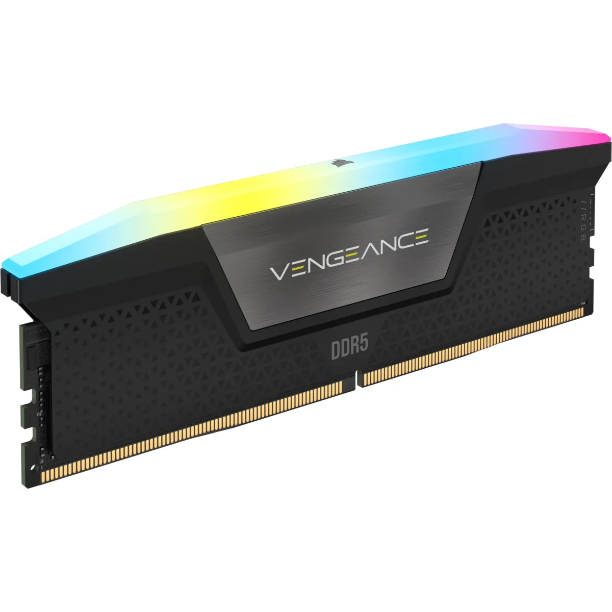 CORSAIR VENGEANCE RGB 96GB 2x48GB DDR5 5600MT/s DIMM Unbuffered 40-40-40-77 XMP 3.0 Black Heatspreader RGB LED 1.25V