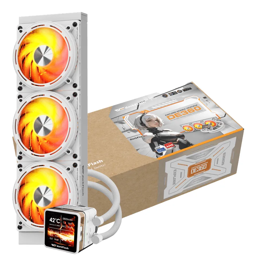 DARKFLASH DE360 White All-in-One Liquid Processor Cooler