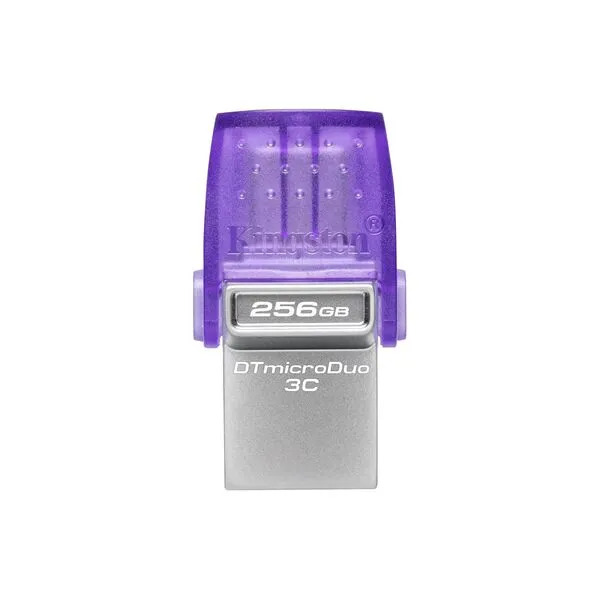 Kingston DataTraveler microDuo 3C G3 256GB USB 3.2 Gen 1 - memory stick, Silver/Violet